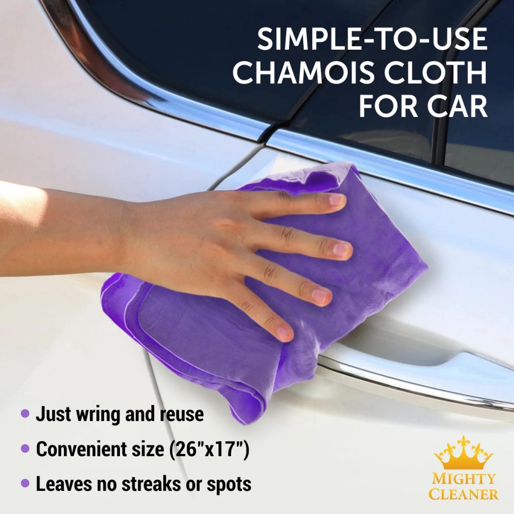 Premium Chamois Cloth for Car 2pack + 1 Bonus Car Shammy Towel 26